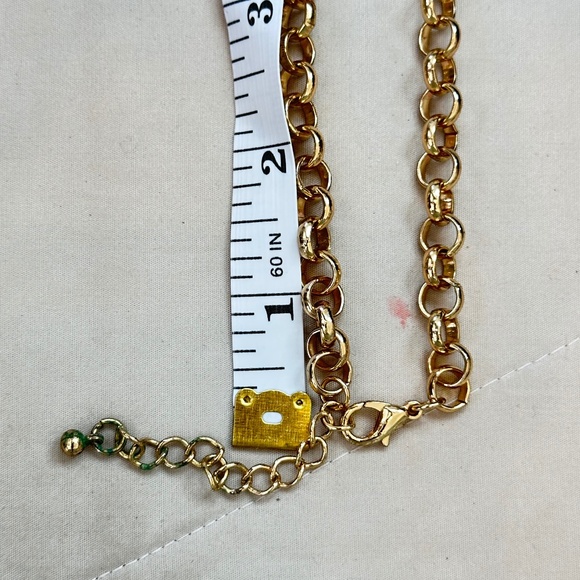 Gold Tone Lemon Yellow Faceted Disks 3 Strand Necklace Costume Jewelry Vintage - Picture 6 of 16